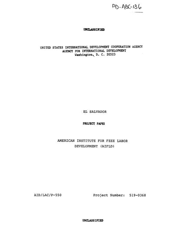 American Institute for Free Labor Development (AIFLD)
