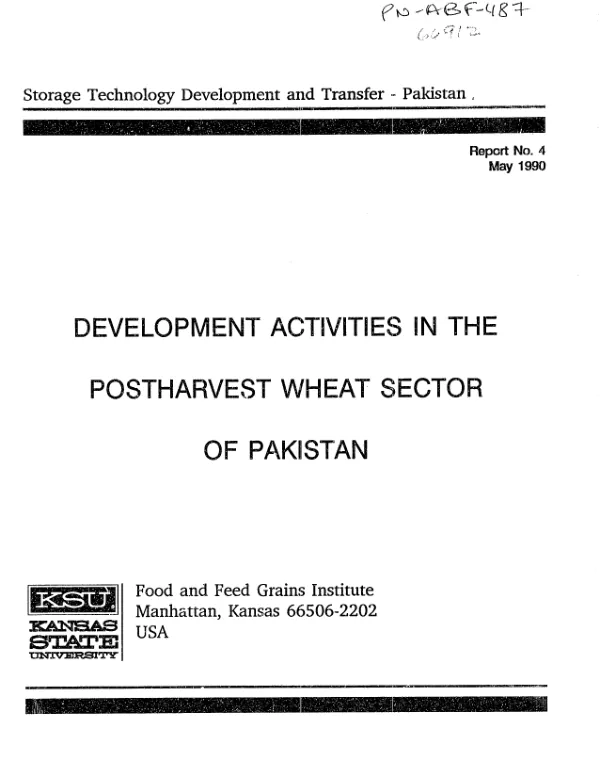 Development activities in the postharvest wheat sector of Pakistan