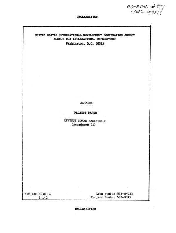 Interim audit of the Jamaica hurricane reconstruction project no. 532-0158