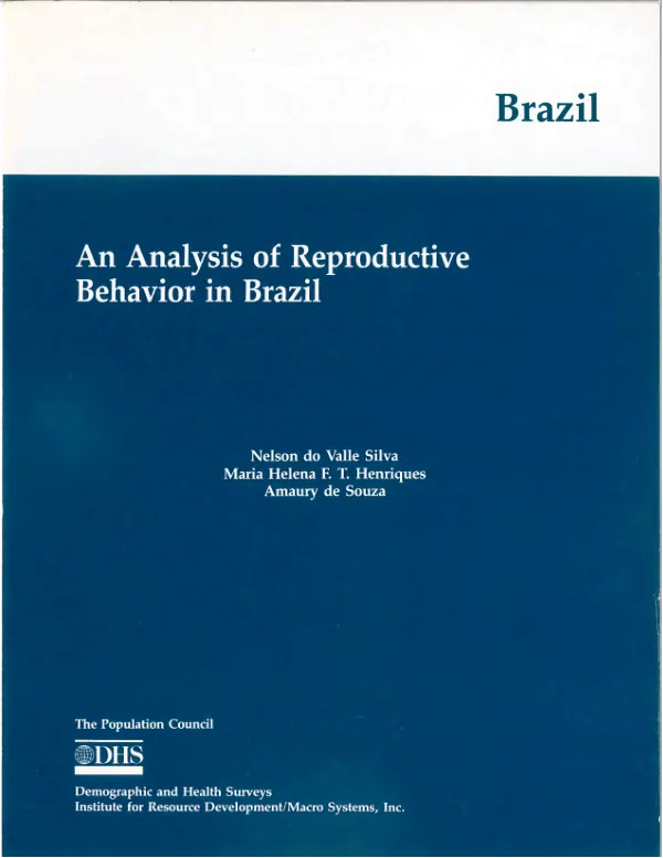 An analysis of reproductive behavior in Brazil
