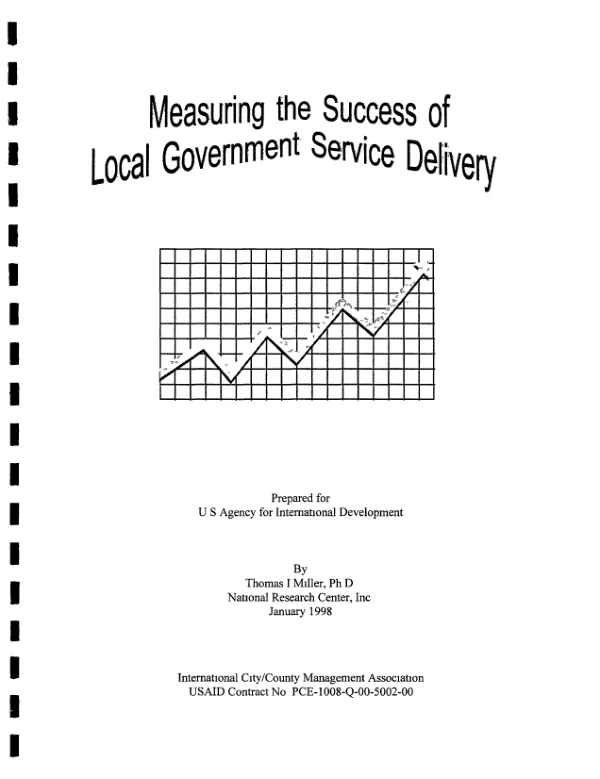 Measuring the success of local government service delivery