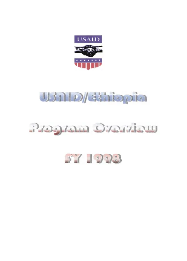 USAID/Ethiopia program overview FY 1998
