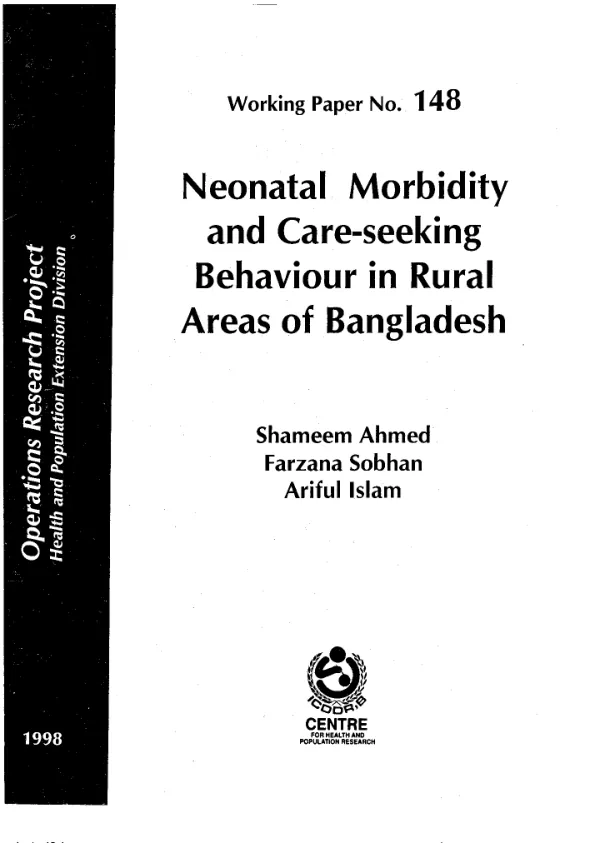 Neonatal morbidity and care-seeking behaviour in rural areas of Bangladesh