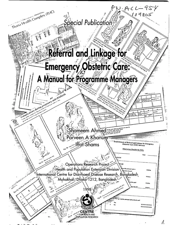 Referral and linkage for emergency obstetric care : a manual for programme managers