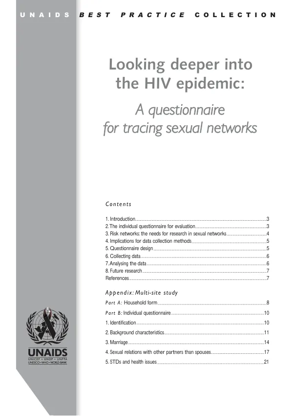 Looking deeper into the HIV epidemic : a questionnaire for tracing sexual networks