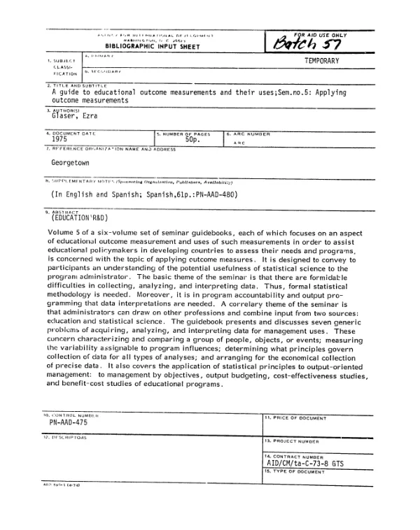 Applying outcome measurements