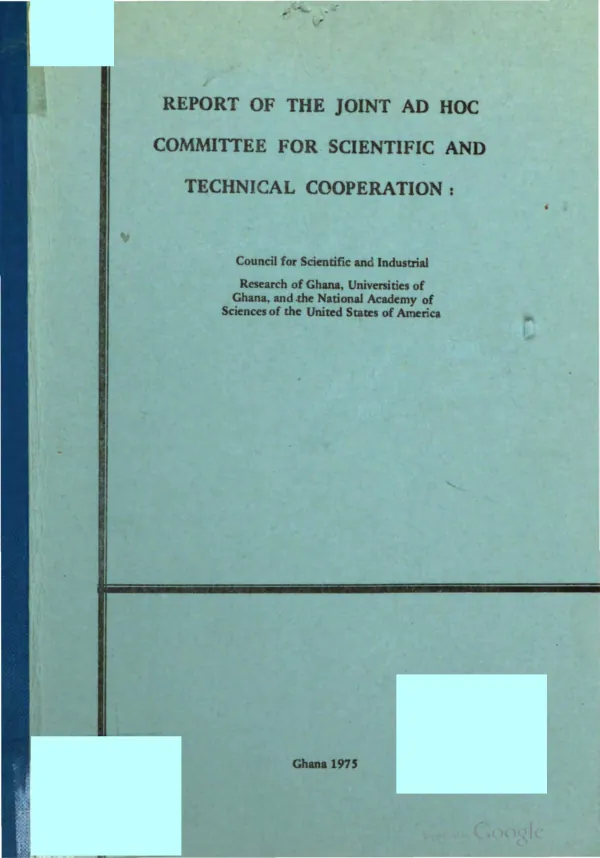 Report of the Joint Ad Hoc Committee for Scientific and Technical Cooperation