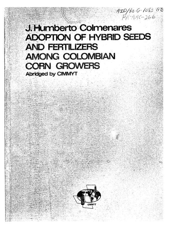 Adoption of hybrid seeds and fertilizers among Colombian corn growers