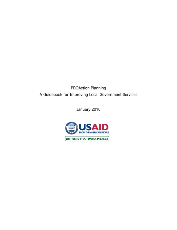 PROAction planning : a guidebook for improving local government services