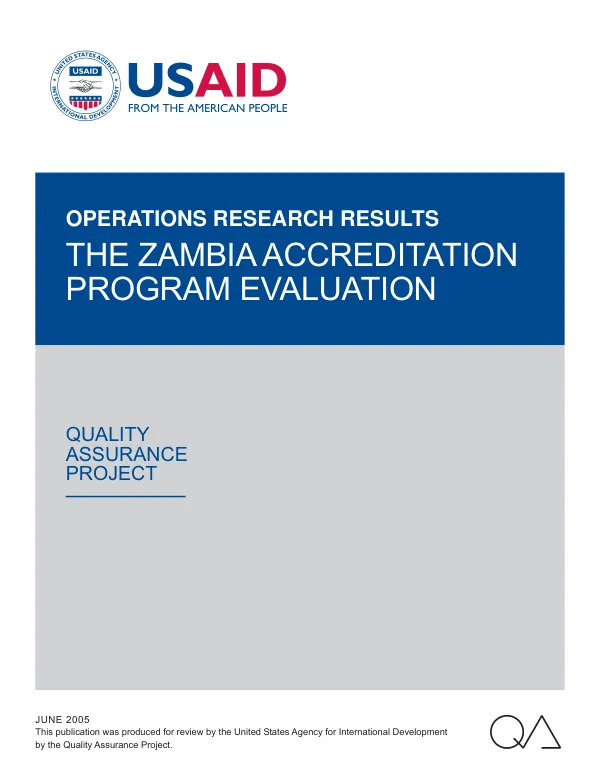 The Zambia accreditation program evaluation