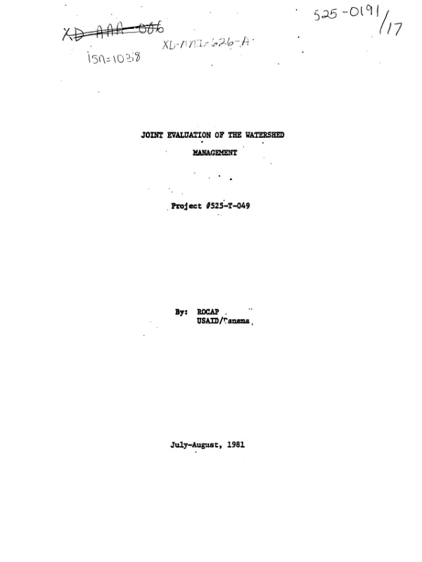 Joint evaluation of the watershed management