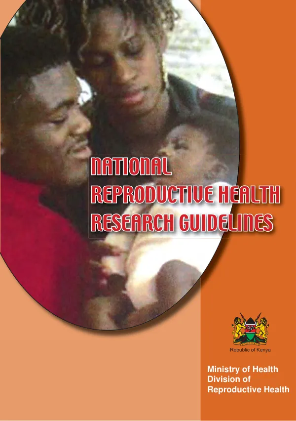National reproductive health research guidelines