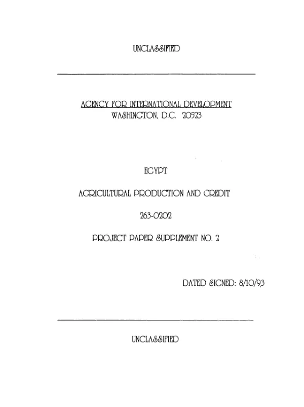 Agricultural production and credit : amendment no. 2