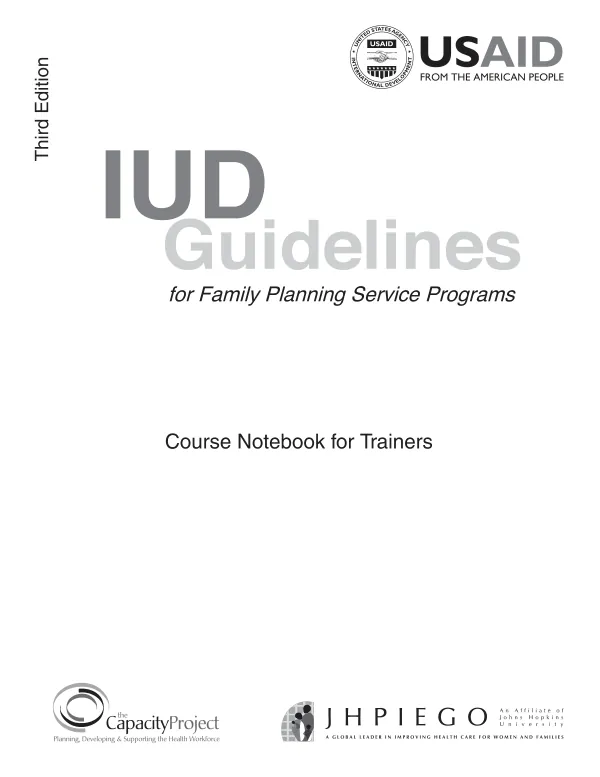 IUD guidelines for family planning service programs : course notebook for trainers