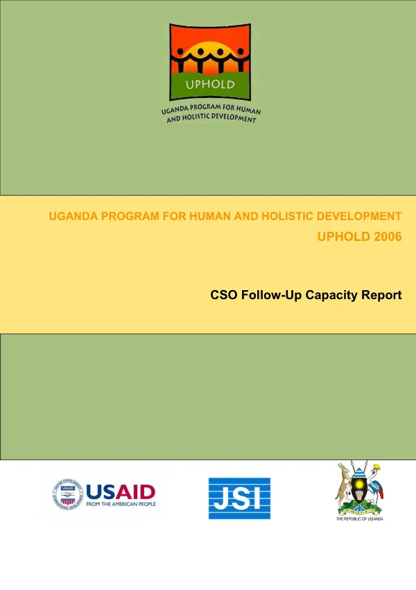 CSO follow-up capacity report
