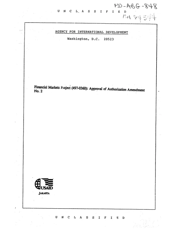 Financial markets : amendment no. 2