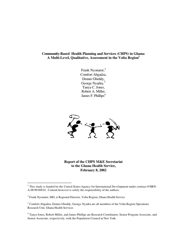 Community-based health planning and services (CHPS) in Ghana : a multi-level, qualitative, assessment in the Volta Region