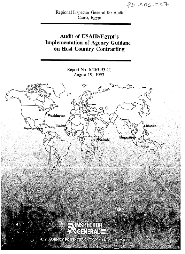 Audit of USAID/Egypt"s implementation of Agency guidance on host country contracting