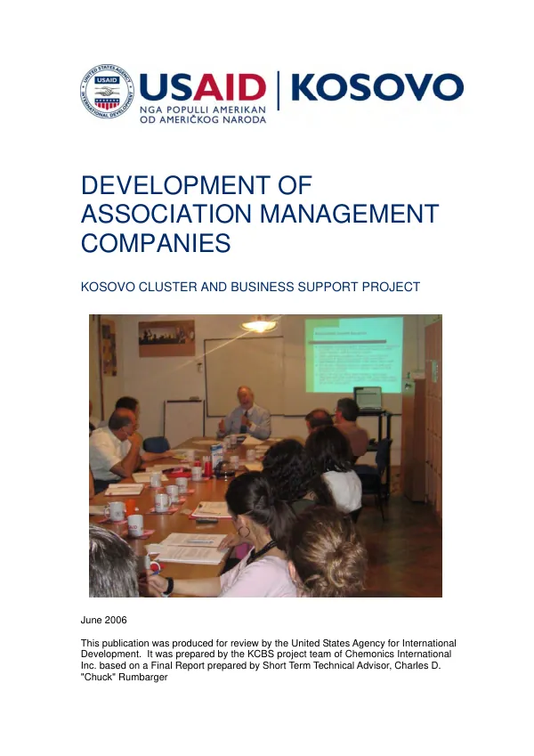 Development of association management companies