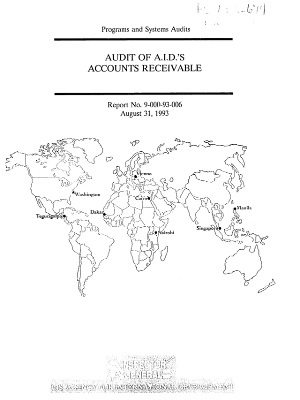 Audit of AID"s accounts receivable