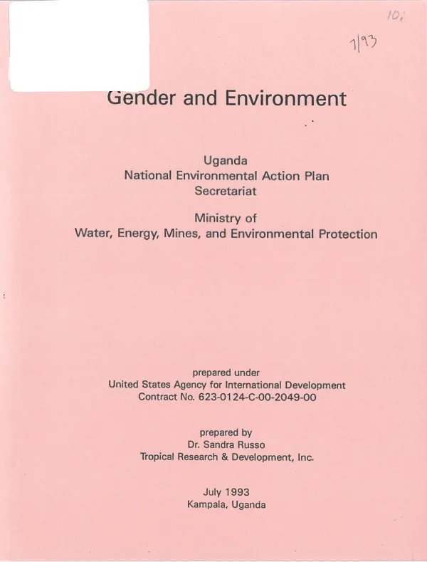 Gender and environment