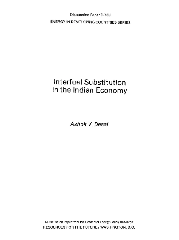 Interfuel substitution in the Indian economy