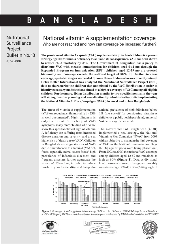 National vitamin A supplementation coverage : who are not reached and how can coverage be increased further?