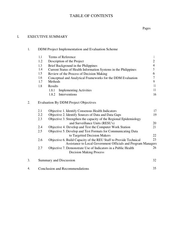 Evaluation : data for decision making project in the Philippines : executive summary