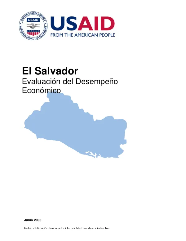 El Salvador : evaluacion del desempeno economico