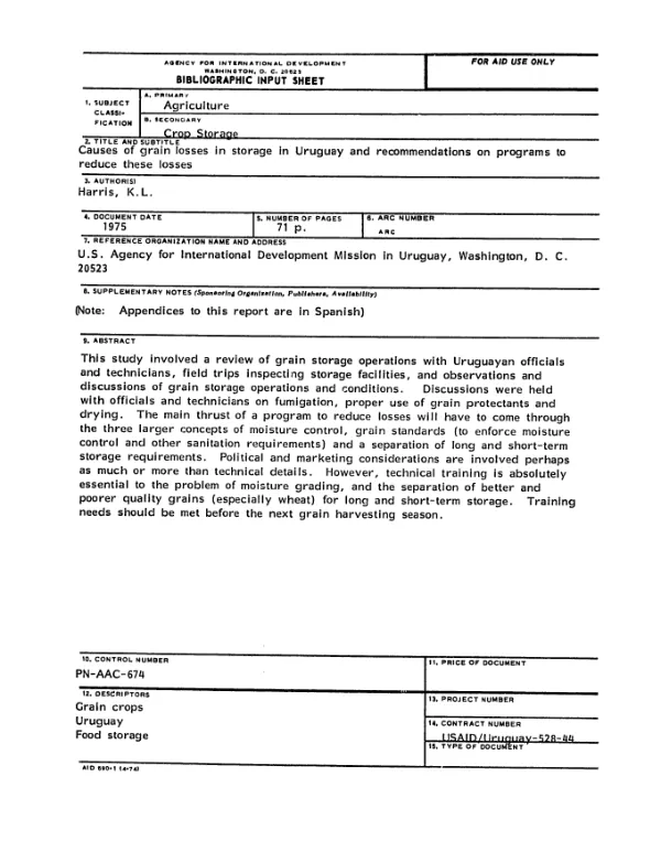 Audit of USAID resources managed by the Project Management Unit/Deloitte & Touche under the emergency recovery : agriculture & commercial trade program, resettlement grants program for the period October 2000 to June 30, 2001