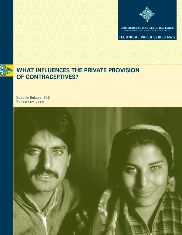 What influences the private provision of contraceptives?