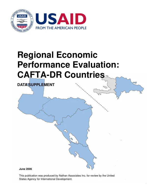Regional economic performance evaluation : CAFTA-DR countries -- data supplement