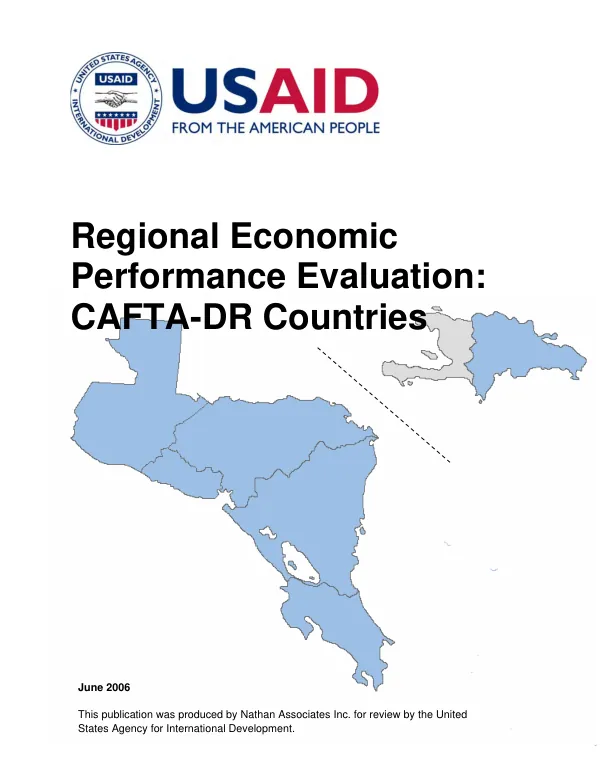 Regional economic performance evaluation : CAFTA-DR countries