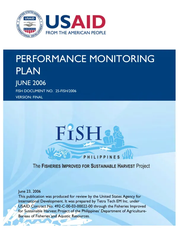 [FISH project] performance monitoring plan, June 2006