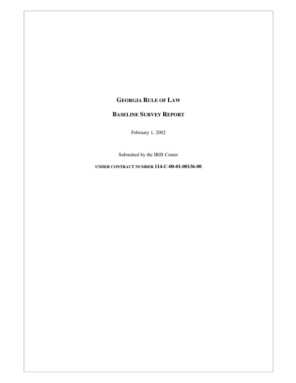 Georgia rule of law : baseline survey report