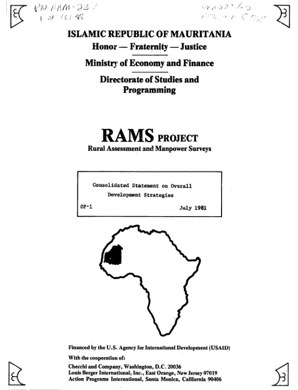 Consolidated statement on overall development strategies