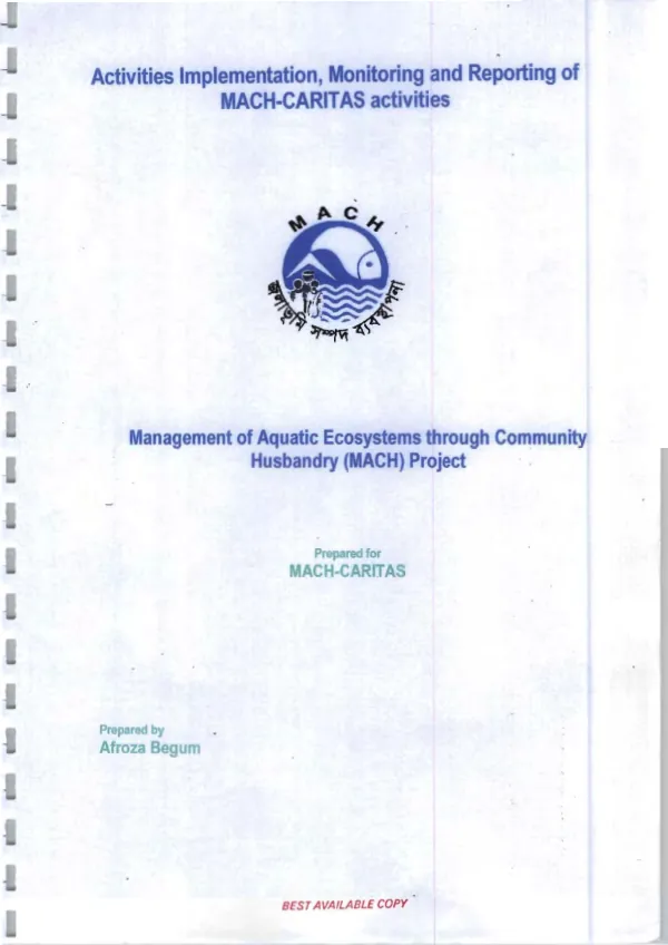 Activities implementation, monitoring and reporting of MACH-CARITAS activities