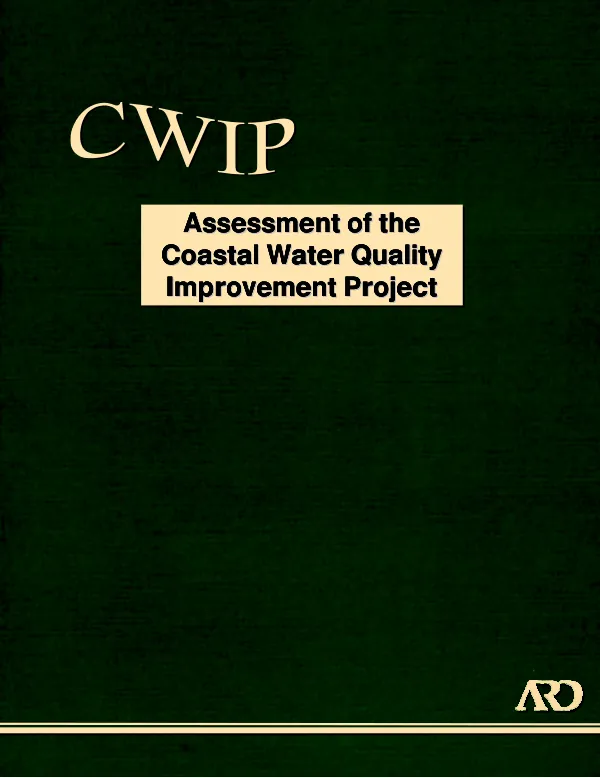 Assessment of the coastal water quality improvement project