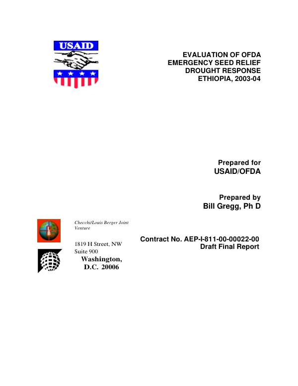 Evaluation of OFDA emergency seed relief drought response : Ethiopia, 2003-04