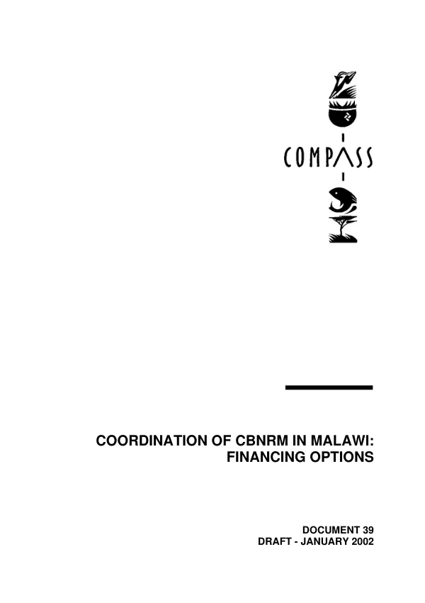 Coordination of community-based natural resource management [CBNRM] in Malawi : financing options