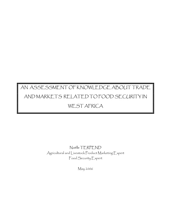 An assessment of knowledge about trade and markets related to food security in West Africa