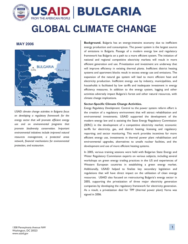 Global climate change[ : Bulgaria]