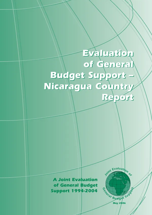 Evaluation of general budget support -- Nicaragua country report