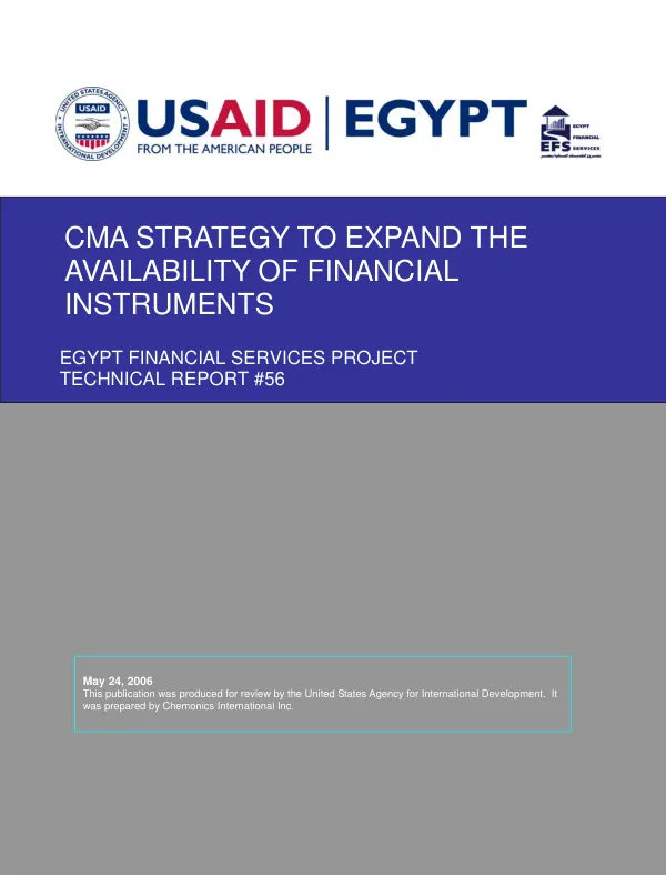 CMA strategy to expand the availability of financial instruments