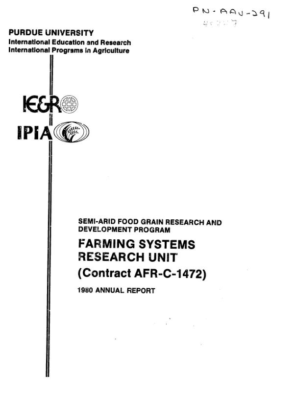 SAFGRAD, household composition, rainfall, and household labor time allocation for planting and weeding : some observations and recommendations on methodology and 1980 research results