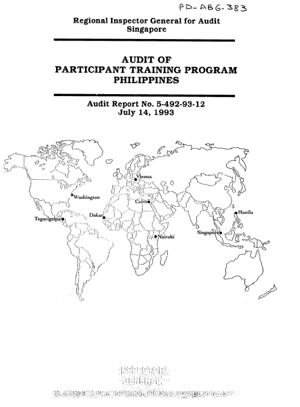 Audit of participant training program, Philippines