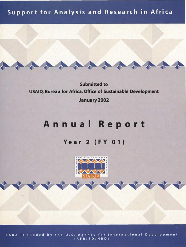 Support for analysis and research in Africa II (SARA II) : annual report, project year 2 (FY01)