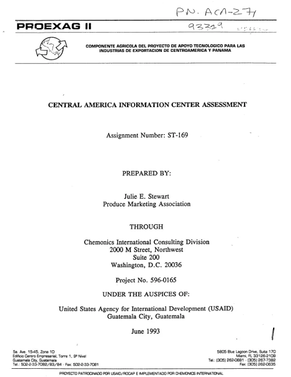 Central America information center assessment