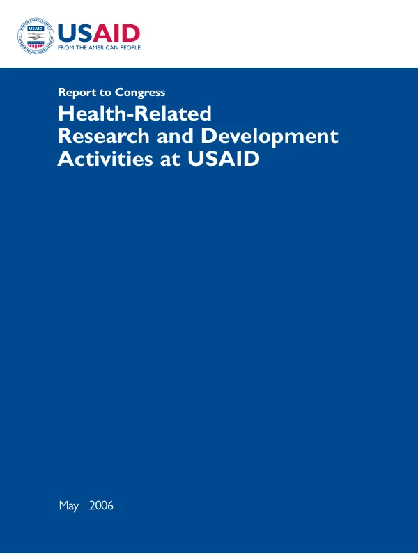 Health-related research and development activities at USAID
