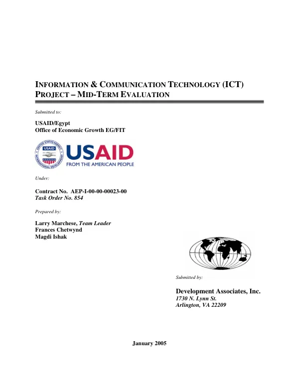 Information & communication technology (ICT) project : mid-term evaluation